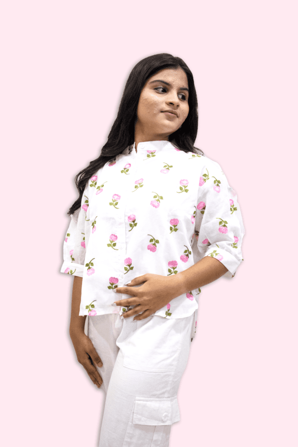 Floral Embroidered Shirt