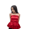 Strappy Peplum Balloon top