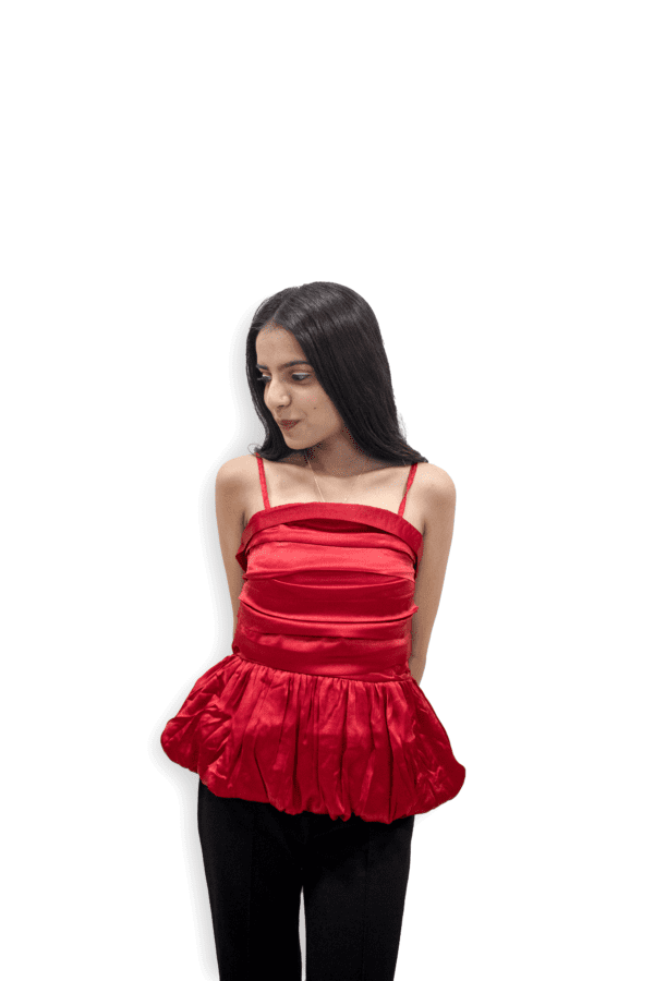 Strappy Peplum Balloon top