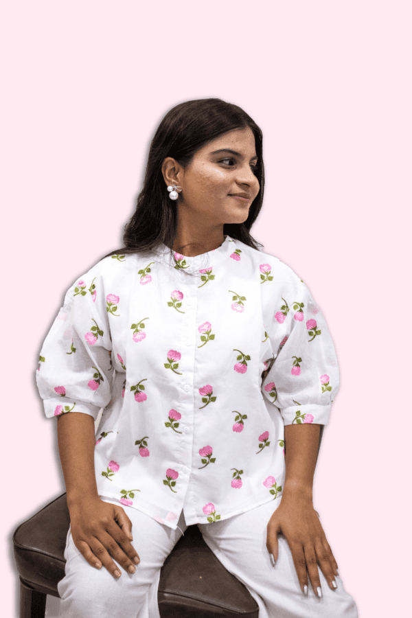 Floral Embroidered Shirt