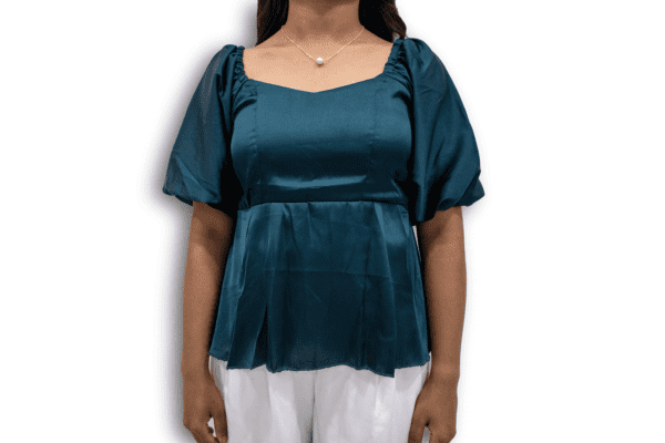 Puff Sleeves Peplum Top