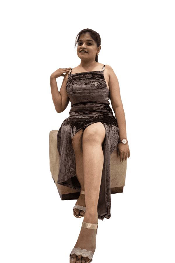 3 Slit Bodycon Velvet Gown