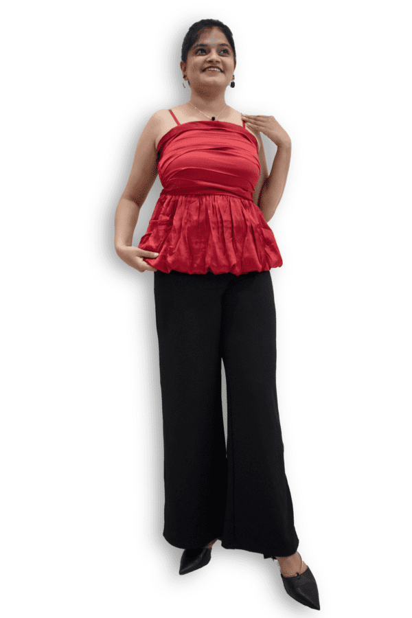 Strappy Peplum Balloon top