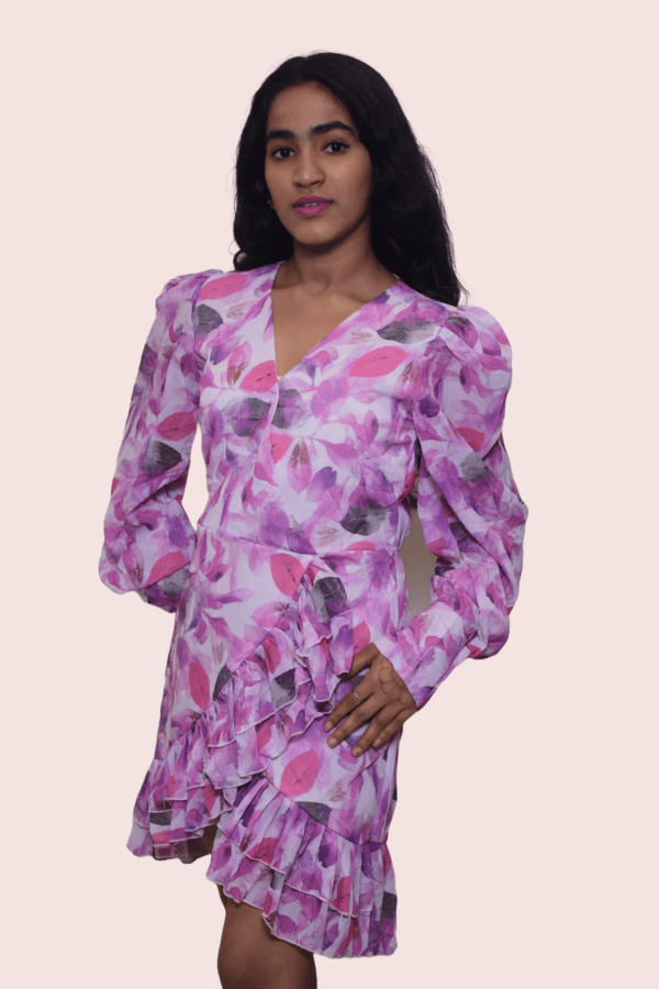 Remove background project (5) Floral Wrap Dress