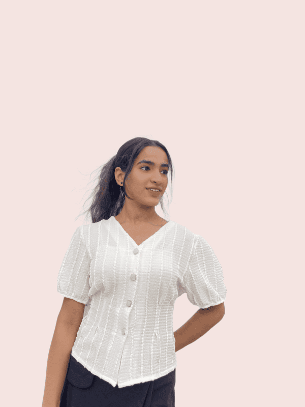 V Neck Korean Peplum Top