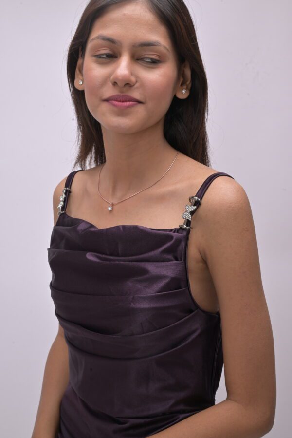 DSC_2706 Slit Bodycon Satin Gown