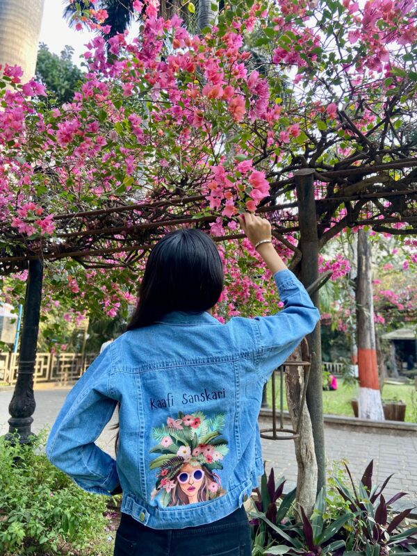 "Kaafi Sanskari" Graphic Denim Jacket