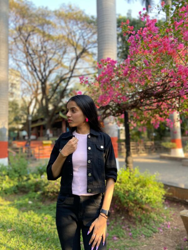 "Kaafi Sanskari" Graphic Denim Jacket