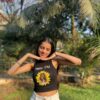 Sunflower Sass Graphic Crop Tank Top