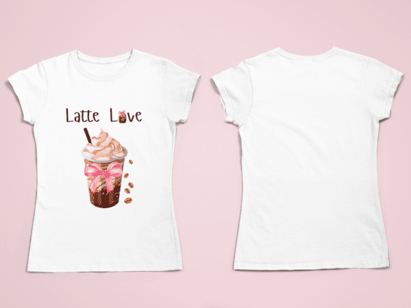 "Latte Love" Graphic Cotton Tshirt