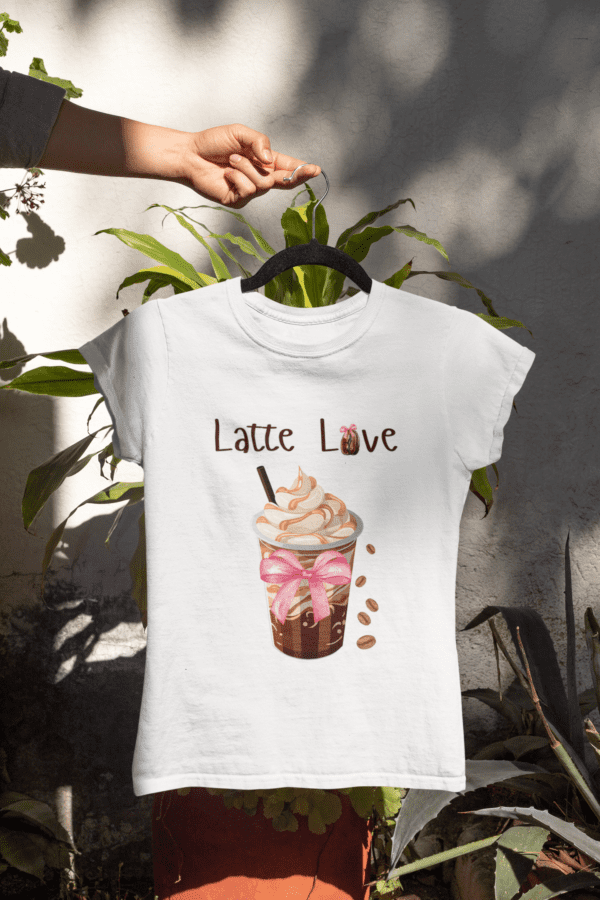 "Latte Love" Graphic Cotton Tshirt