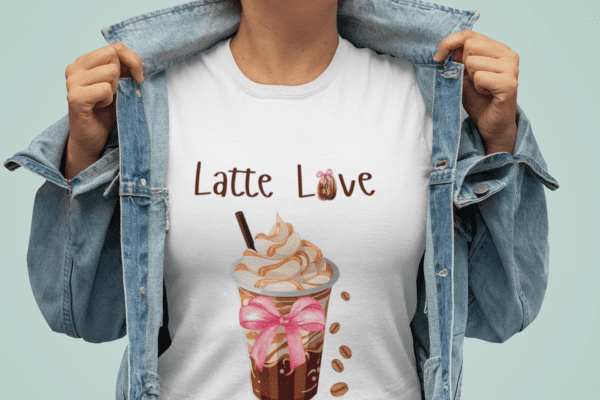 "Latte Love" Graphic Cotton Tshirt