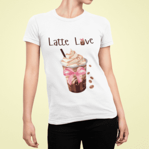 "Latte Love" Graphic Cotton Tshirt