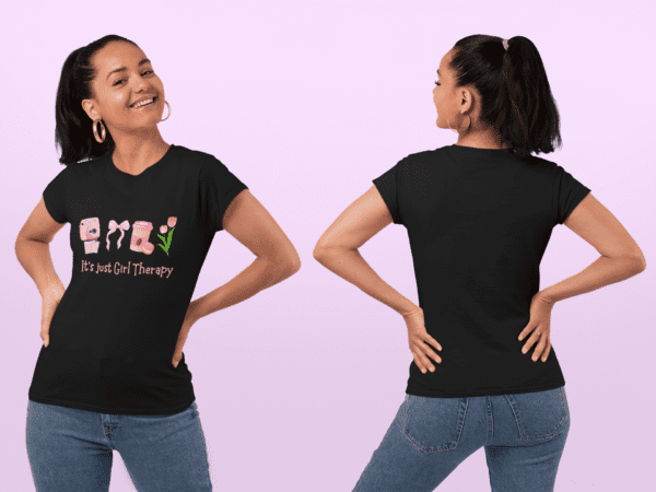 Quirky "Girl Therapy" Graphic T Shirt