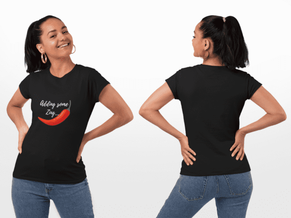 Quirky "Mirchi Zing" Graphic T Shirt