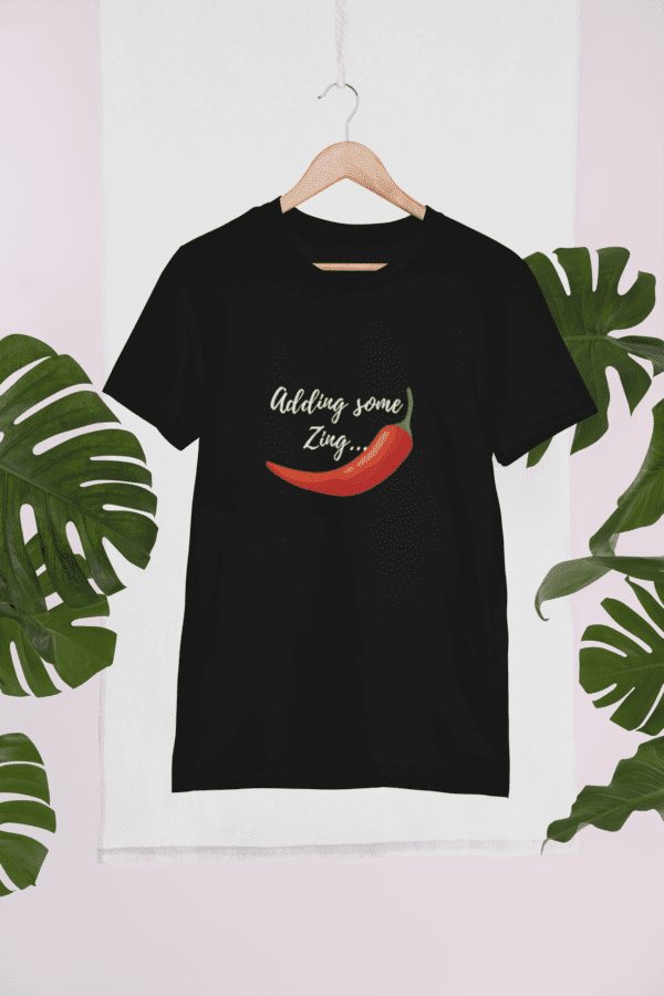 Quirky "Mirchi Zing" Graphic T Shirt