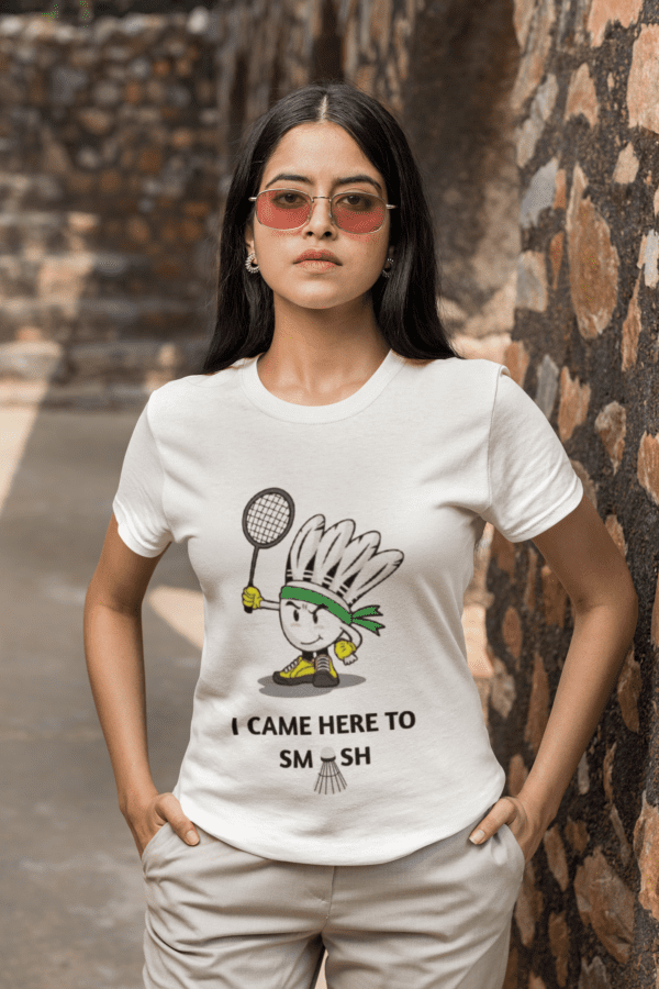 Quirky "Badminton Lover" Graphic T Shirt