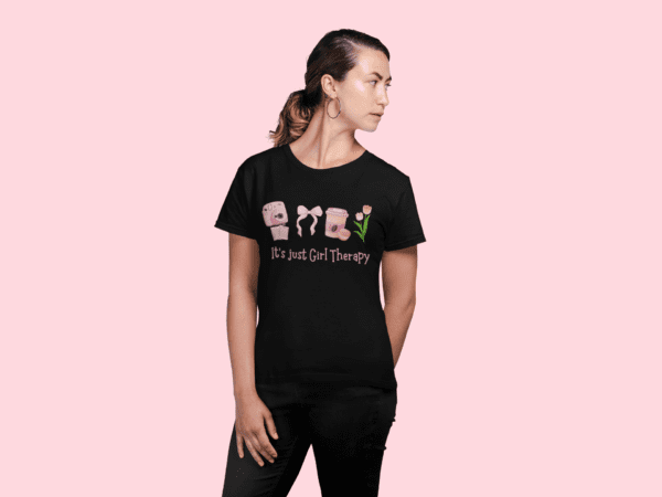 Quirky "Girl Therapy" Graphic T Shirt