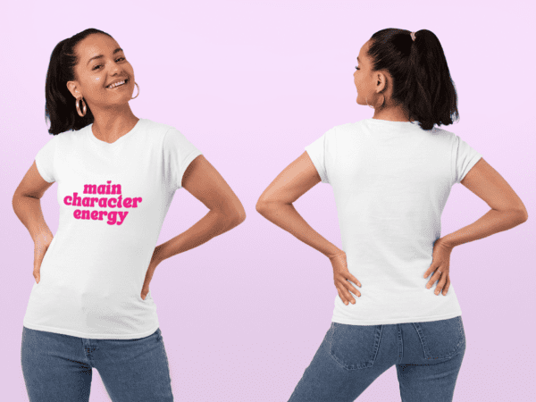 Quirky "Main Character Energy" Graphic T Shirt