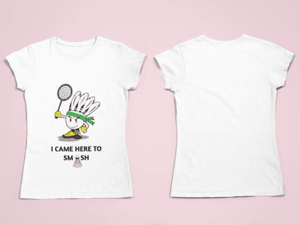 Quirky "Badminton Lover" Graphic T Shirt