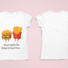Quirky "Burger and Fries Bestfriends" Graphic T Shirt