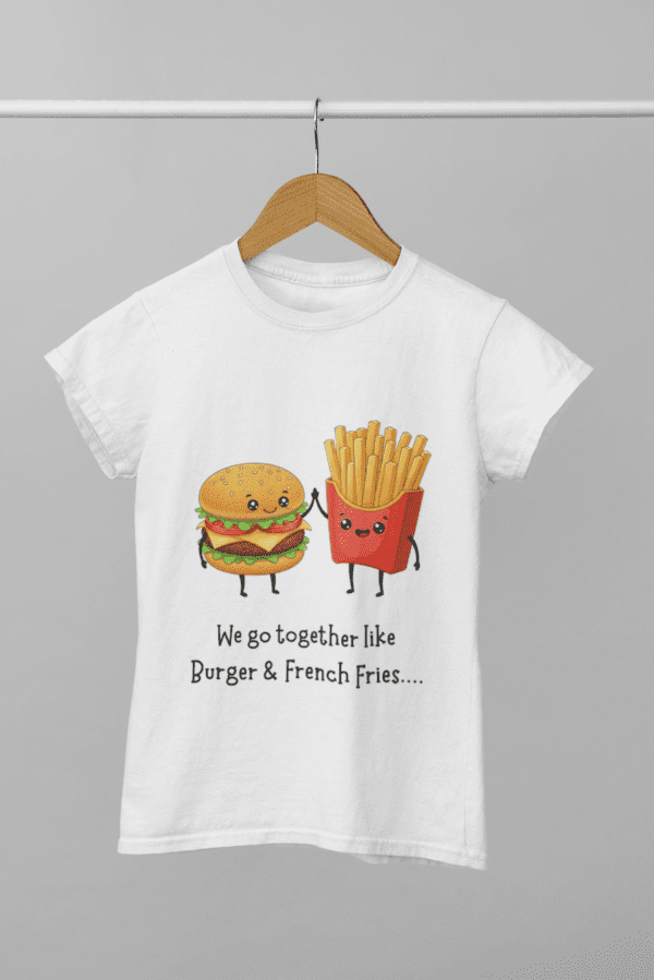 Quirky "Burger and Fries Bestfriends" Graphic T Shirt