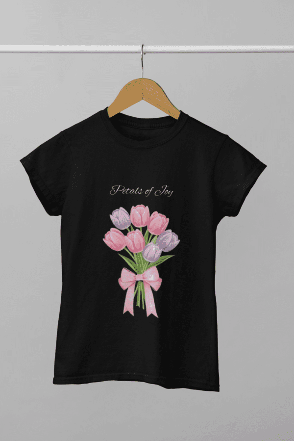 Quirky "Petals of Joy" Graphic T Shirt