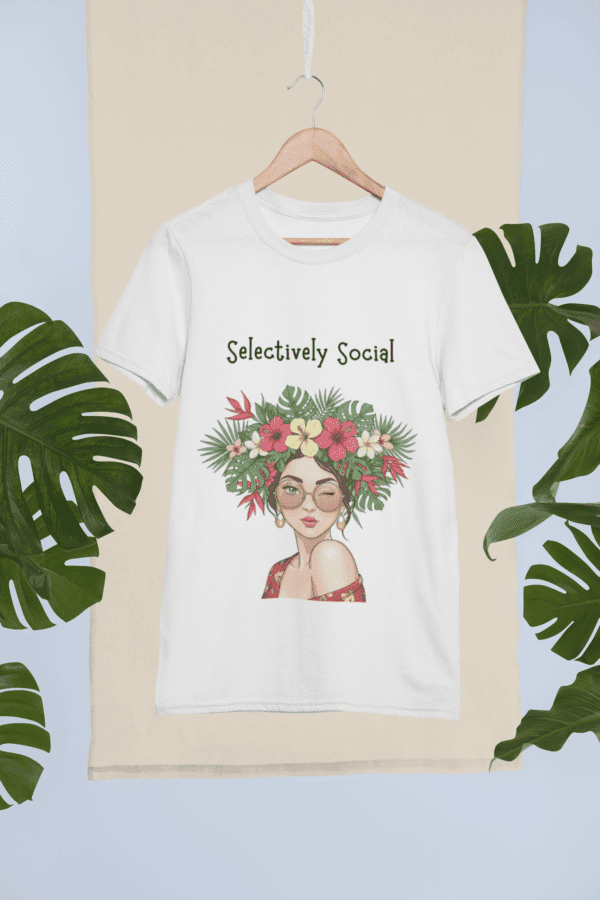 "Selectively Social"  Quirky Graphic T Shirt