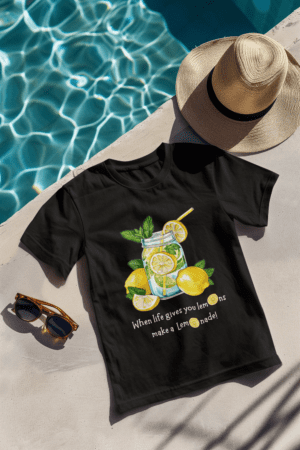 Quirky "Lemonade Love" Graphic T Shirt