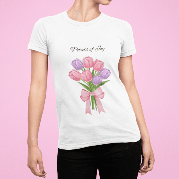 Quirky "Petals of Joy" Graphic T Shirt