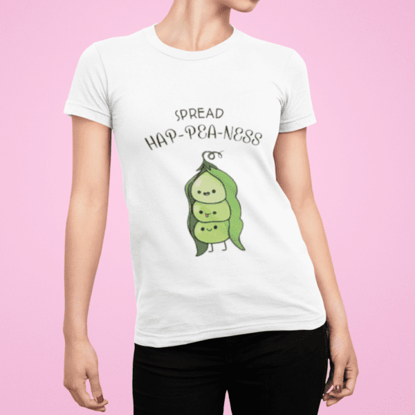 Quirky "Ha-Pea-Ness" Graphic T Shirt