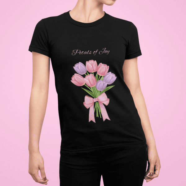Quirky "Petals of Joy" Graphic T Shirt