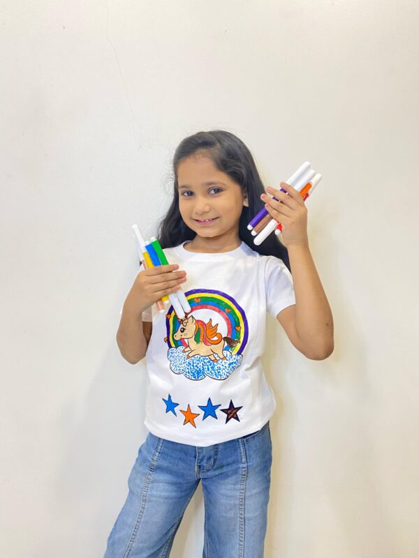 Kids Activity Tshirt+ Set of 10 washable magic colours