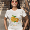 Quirky "Orange Zest" Graphic T Shirt