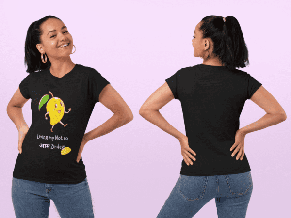 black 1 Quirky "Mango Lovers" Graphic T Shirt