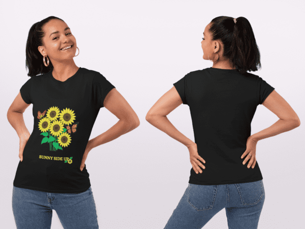 Quirky "Sunflower Bloom" Graphic T Shirt