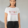 Quirky "Girl Therapy" Graphic Crop T Shirt