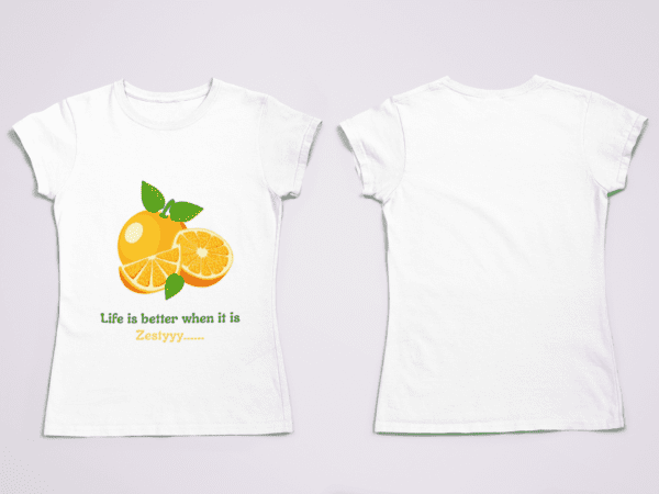 Quirky "Orange Zest" Graphic T Shirt