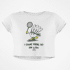 Quirky "Badminton Lover" Graphic Crop T Shirt