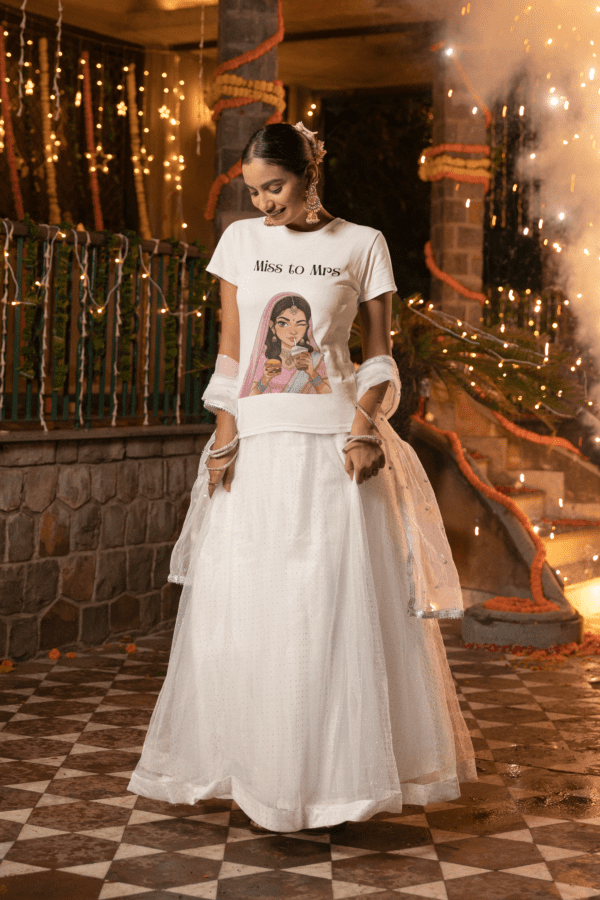 Quirky "Miss to Mrs" Graphic T Shirt