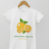 Quirky "Orange Zest" Graphic T Shirt