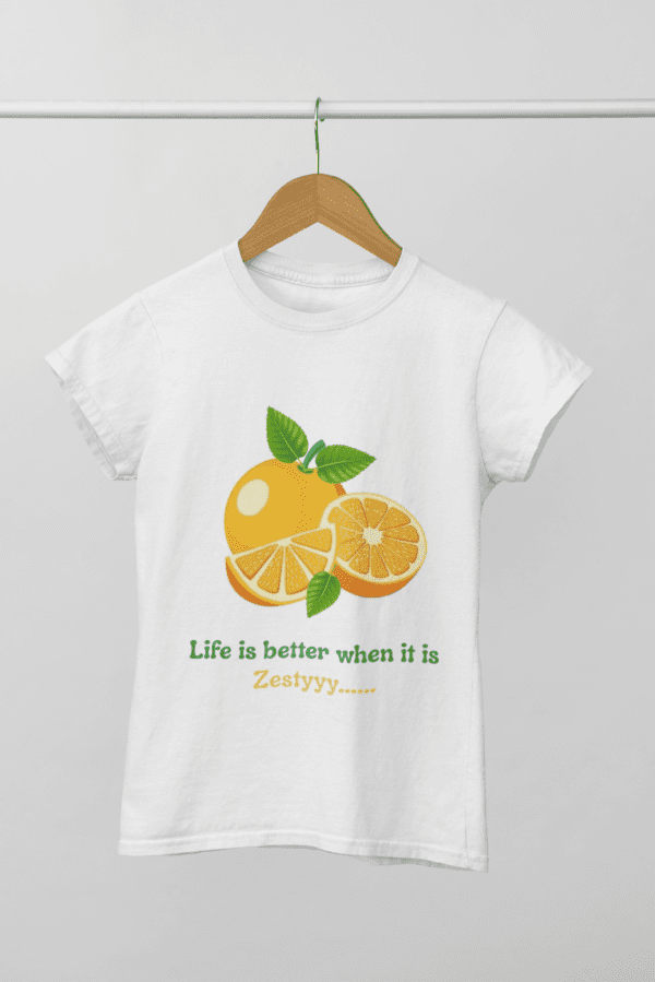 Quirky "Orange Zest" Graphic T Shirt