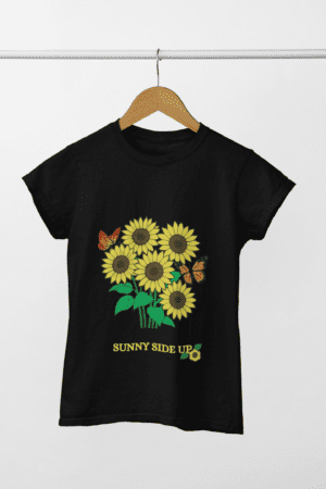 Quirky "Sunflower Bloom" Graphic T Shirt