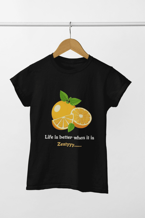 Quirky "Orange Zest" Graphic T Shirt