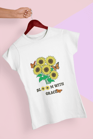 Quirky "Sunflower Bloom" Graphic T Shirt
