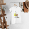 mockup-of-a-women-s-t-shirt-hanged-next-to-some-plant-pots-and-other-garments-27395 (2) Quirky "Hamesha Late worth the Wait" Graphic T Shirt