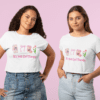 Quirky "Girl Therapy" Graphic Crop T Shirt
