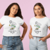 Quirky "Badminton Lover" Graphic Crop T Shirt