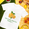 Quirky "Orange Zest" Graphic T Shirt