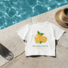Quirky "Orange Zest" Graphic Crop T Shirt
